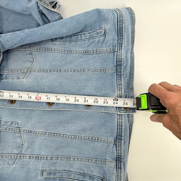 New York 1969 Stonewall Denim Jacket Lips Patch Light Wash XL - Picture 8 of 8